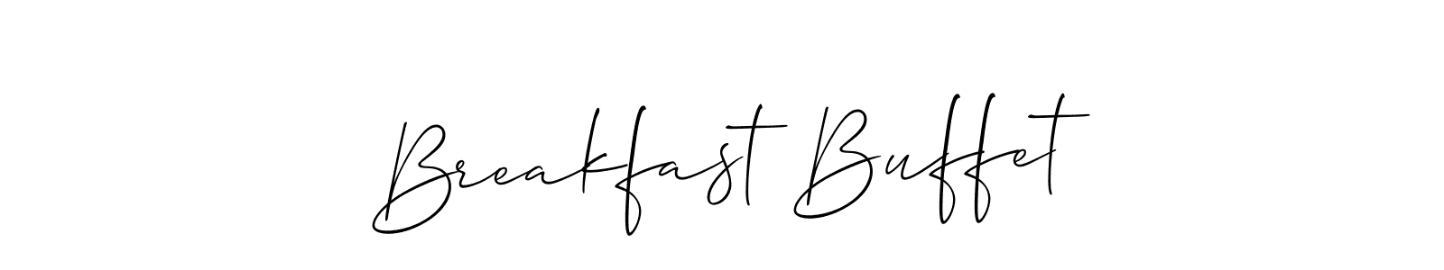 Use a signature maker to create a handwritten signature online. With this signature software, you can design (Allison_Script) your own signature for name Breakfast Buffet. Breakfast Buffet signature style 2 images and pictures png