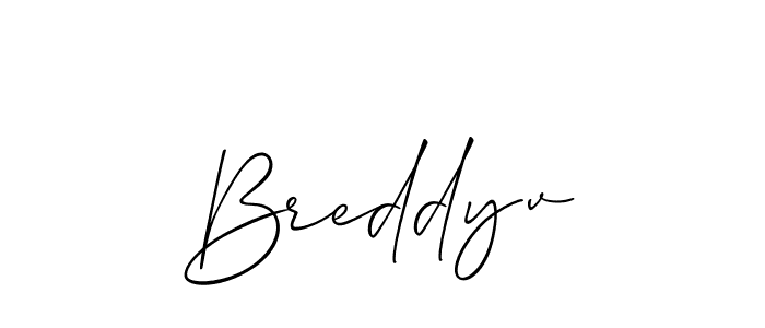 Allison_Script is a professional signature style that is perfect for those who want to add a touch of class to their signature. It is also a great choice for those who want to make their signature more unique. Get Breddyv name to fancy signature for free. Breddyv signature style 2 images and pictures png