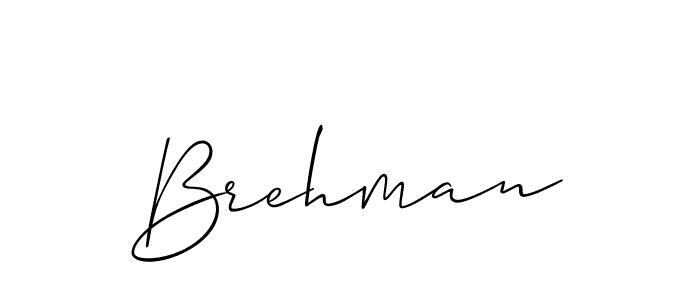 Allison_Script is a professional signature style that is perfect for those who want to add a touch of class to their signature. It is also a great choice for those who want to make their signature more unique. Get Brehman name to fancy signature for free. Brehman signature style 2 images and pictures png