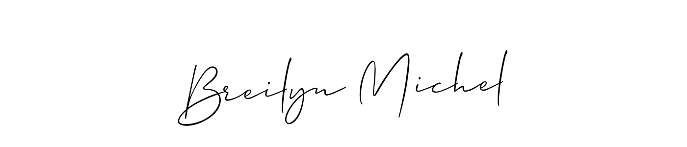 Make a beautiful signature design for name Breilyn Michel. Use this online signature maker to create a handwritten signature for free. Breilyn Michel signature style 2 images and pictures png