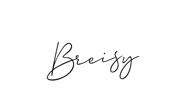 It looks lik you need a new signature style for name Breisy. Design unique handwritten (Allison_Script) signature with our free signature maker in just a few clicks. Breisy signature style 2 images and pictures png