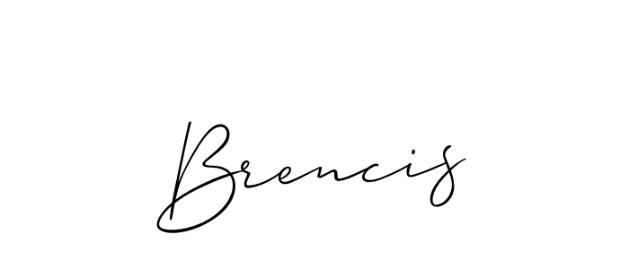 It looks lik you need a new signature style for name Brencis. Design unique handwritten (Allison_Script) signature with our free signature maker in just a few clicks. Brencis signature style 2 images and pictures png
