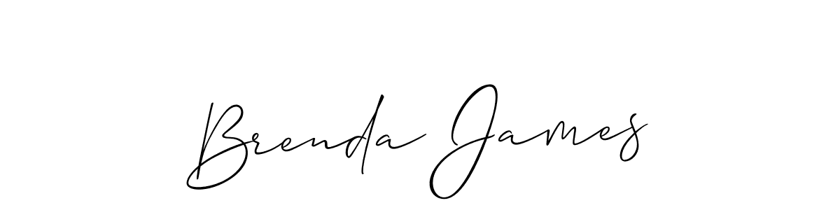 Design your own signature with our free online signature maker. With this signature software, you can create a handwritten (Allison_Script) signature for name Brenda James. Brenda James signature style 2 images and pictures png