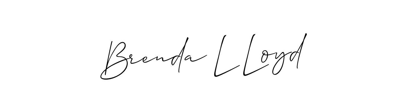 Also You can easily find your signature by using the search form. We will create Brenda L Loyd name handwritten signature images for you free of cost using Allison_Script sign style. Brenda L Loyd signature style 2 images and pictures png