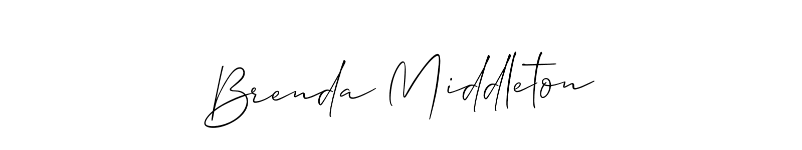 Make a short Brenda Middleton signature style. Manage your documents anywhere anytime using Allison_Script. Create and add eSignatures, submit forms, share and send files easily. Brenda Middleton signature style 2 images and pictures png