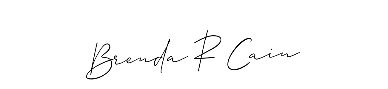 Make a beautiful signature design for name Brenda R Cain. With this signature (Allison_Script) style, you can create a handwritten signature for free. Brenda R Cain signature style 2 images and pictures png