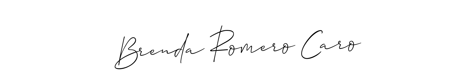 Use a signature maker to create a handwritten signature online. With this signature software, you can design (Allison_Script) your own signature for name Brenda Romero Caro. Brenda Romero Caro signature style 2 images and pictures png