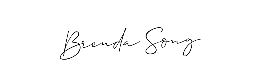 How to make Brenda Song name signature. Use Allison_Script style for creating short signs online. This is the latest handwritten sign. Brenda Song signature style 2 images and pictures png