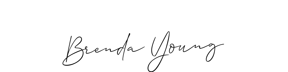 How to make Brenda Young name signature. Use Allison_Script style for creating short signs online. This is the latest handwritten sign. Brenda Young signature style 2 images and pictures png