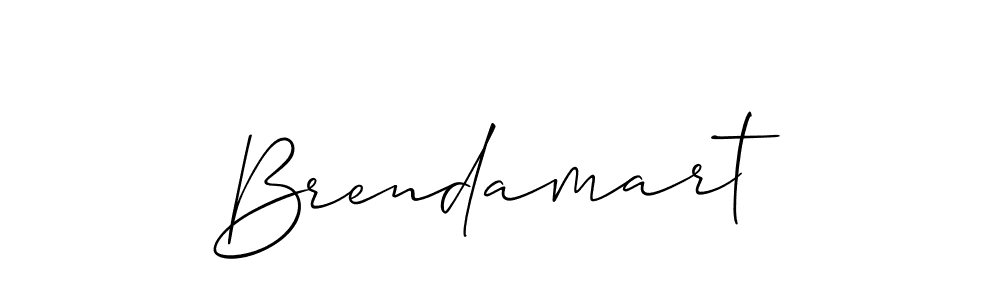 The best way (Allison_Script) to make a short signature is to pick only two or three words in your name. The name Brendamart include a total of six letters. For converting this name. Brendamart signature style 2 images and pictures png