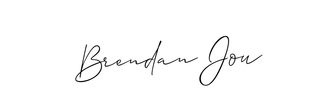 Make a beautiful signature design for name Brendan Jou. With this signature (Allison_Script) style, you can create a handwritten signature for free. Brendan Jou signature style 2 images and pictures png