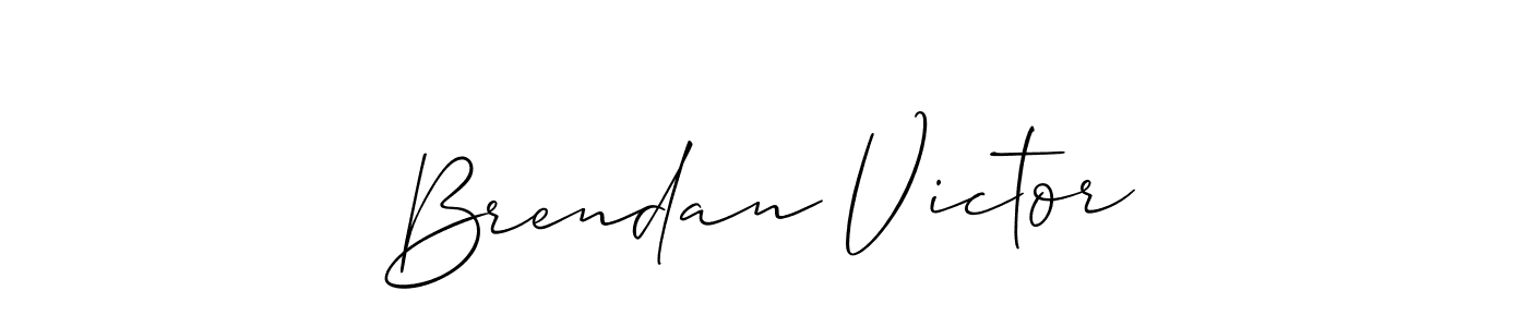 Also You can easily find your signature by using the search form. We will create Brendan Victor name handwritten signature images for you free of cost using Allison_Script sign style. Brendan Victor signature style 2 images and pictures png