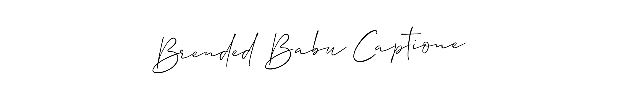 How to make Brended Babu Captione signature? Allison_Script is a professional autograph style. Create handwritten signature for Brended Babu Captione name. Brended Babu Captione signature style 2 images and pictures png