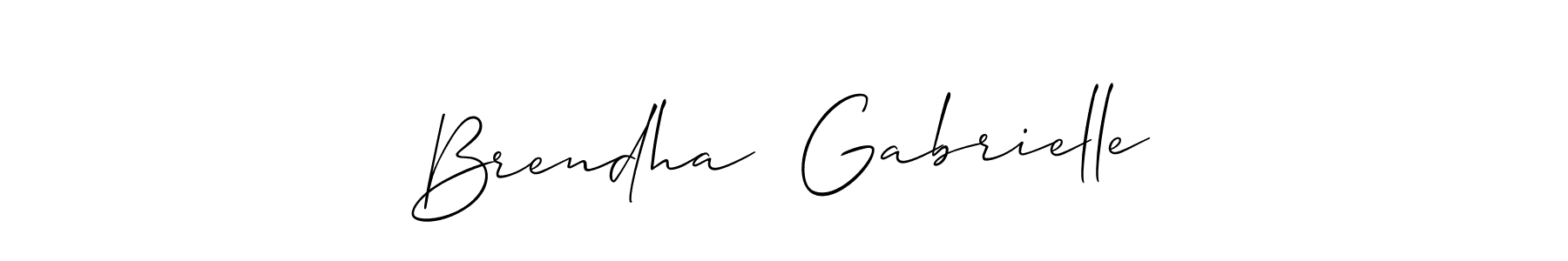 Allison_Script is a professional signature style that is perfect for those who want to add a touch of class to their signature. It is also a great choice for those who want to make their signature more unique. Get Brendha  Gabrielle name to fancy signature for free. Brendha  Gabrielle signature style 2 images and pictures png
