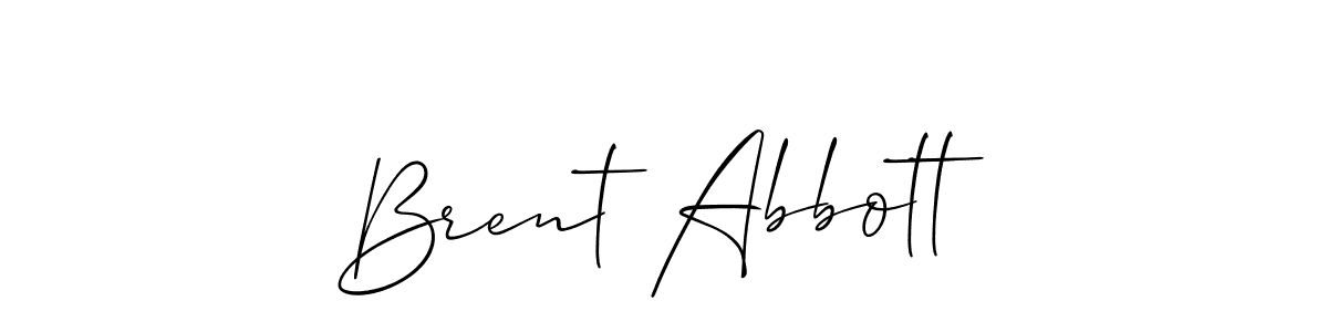 Best and Professional Signature Style for Brent Abbott. Allison_Script Best Signature Style Collection. Brent Abbott signature style 2 images and pictures png