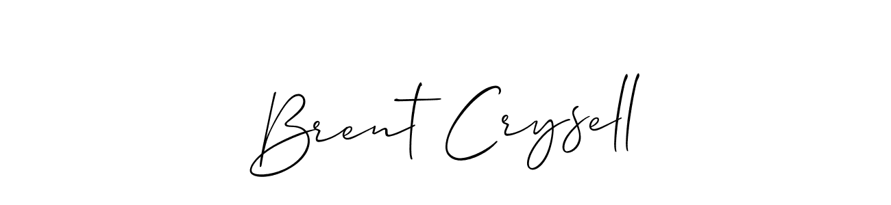 Create a beautiful signature design for name Brent Crysell. With this signature (Allison_Script) fonts, you can make a handwritten signature for free. Brent Crysell signature style 2 images and pictures png