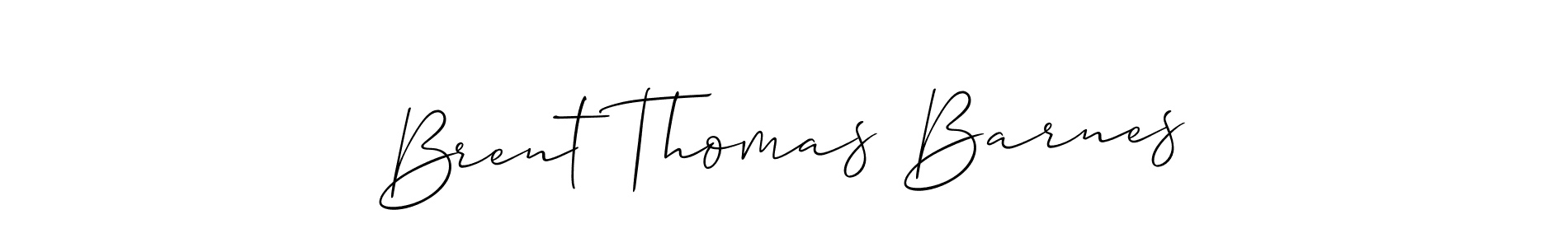 You should practise on your own different ways (Allison_Script) to write your name (Brent Thomas Barnes) in signature. don't let someone else do it for you. Brent Thomas Barnes signature style 2 images and pictures png
