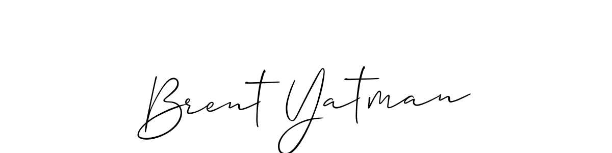 Allison_Script is a professional signature style that is perfect for those who want to add a touch of class to their signature. It is also a great choice for those who want to make their signature more unique. Get Brent Yatman name to fancy signature for free. Brent Yatman signature style 2 images and pictures png