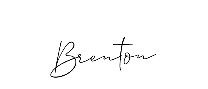 Create a beautiful signature design for name Brenton. With this signature (Allison_Script) fonts, you can make a handwritten signature for free. Brenton signature style 2 images and pictures png