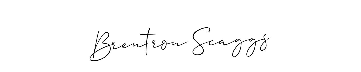 Make a beautiful signature design for name Brentron Scaggs. With this signature (Allison_Script) style, you can create a handwritten signature for free. Brentron Scaggs signature style 2 images and pictures png