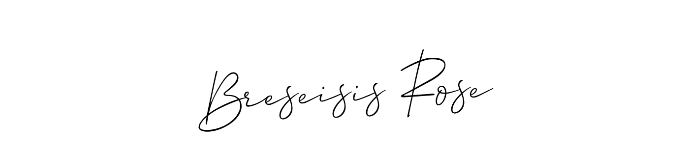 if you are searching for the best signature style for your name Breseisis Rose. so please give up your signature search. here we have designed multiple signature styles  using Allison_Script. Breseisis Rose signature style 2 images and pictures png