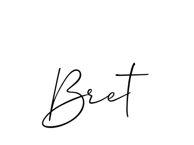 Use a signature maker to create a handwritten signature online. With this signature software, you can design (Allison_Script) your own signature for name Bret. Bret signature style 2 images and pictures png