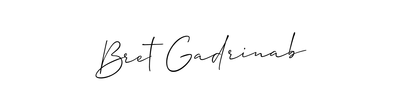 How to Draw Bret Gadrinab signature style? Allison_Script is a latest design signature styles for name Bret Gadrinab. Bret Gadrinab signature style 2 images and pictures png