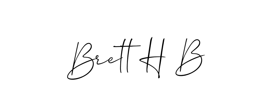 Create a beautiful signature design for name Brett H B. With this signature (Allison_Script) fonts, you can make a handwritten signature for free. Brett H B signature style 2 images and pictures png