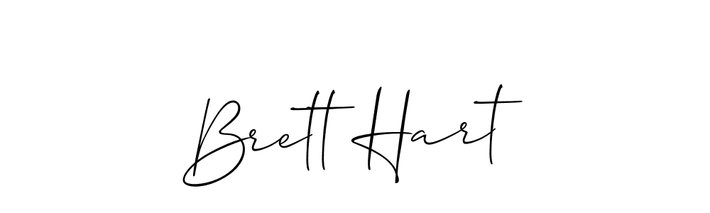 How to make Brett Hart signature? Allison_Script is a professional autograph style. Create handwritten signature for Brett Hart name. Brett Hart signature style 2 images and pictures png