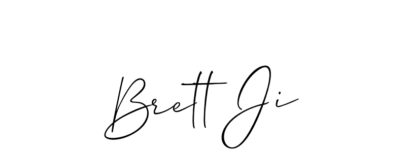 How to Draw Brett Ji signature style? Allison_Script is a latest design signature styles for name Brett Ji. Brett Ji signature style 2 images and pictures png