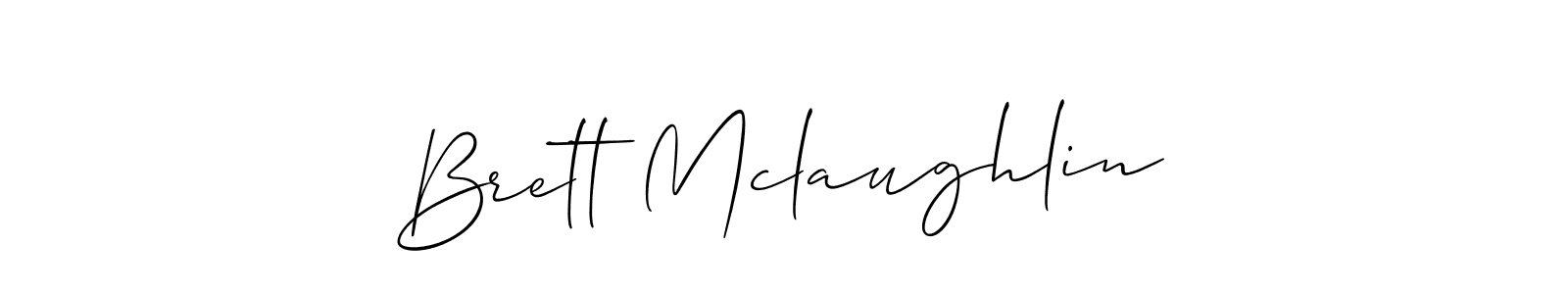 It looks lik you need a new signature style for name Brett Mclaughlin. Design unique handwritten (Allison_Script) signature with our free signature maker in just a few clicks. Brett Mclaughlin signature style 2 images and pictures png