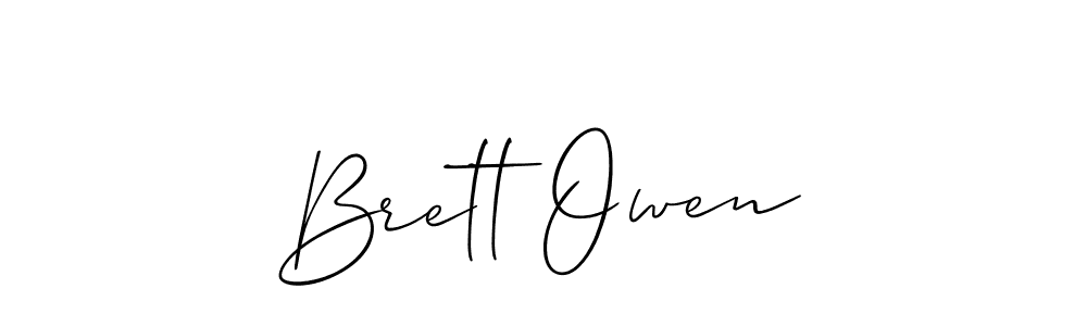 How to Draw Brett Owen signature style? Allison_Script is a latest design signature styles for name Brett Owen. Brett Owen signature style 2 images and pictures png