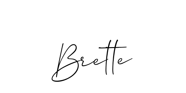 You should practise on your own different ways (Allison_Script) to write your name (Brette) in signature. don't let someone else do it for you. Brette signature style 2 images and pictures png
