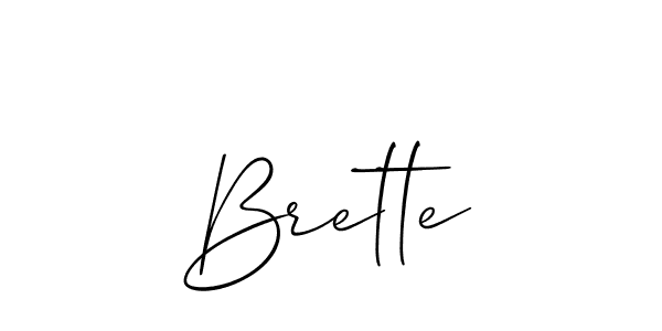 It looks lik you need a new signature style for name Brette. Design unique handwritten (Allison_Script) signature with our free signature maker in just a few clicks. Brette signature style 2 images and pictures png