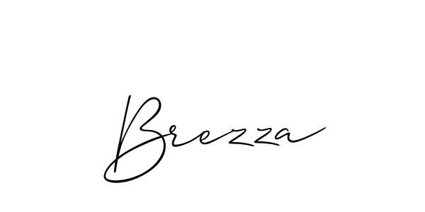Make a beautiful signature design for name Brezza. With this signature (Allison_Script) style, you can create a handwritten signature for free. Brezza signature style 2 images and pictures png