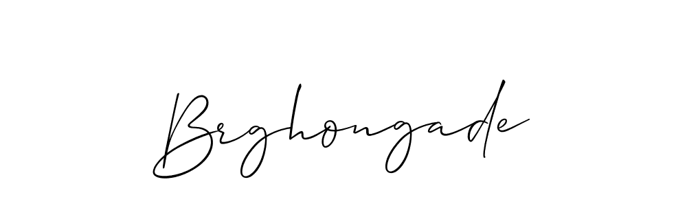 Design your own signature with our free online signature maker. With this signature software, you can create a handwritten (Allison_Script) signature for name Brghongade. Brghongade signature style 2 images and pictures png