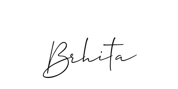 How to make Brhita name signature. Use Allison_Script style for creating short signs online. This is the latest handwritten sign. Brhita signature style 2 images and pictures png