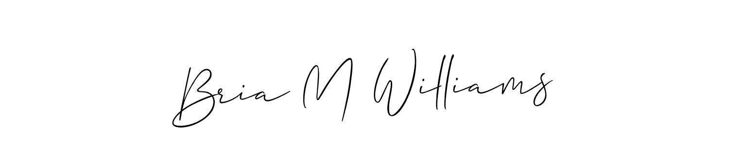 The best way (Allison_Script) to make a short signature is to pick only two or three words in your name. The name Bria M Williams include a total of six letters. For converting this name. Bria M Williams signature style 2 images and pictures png