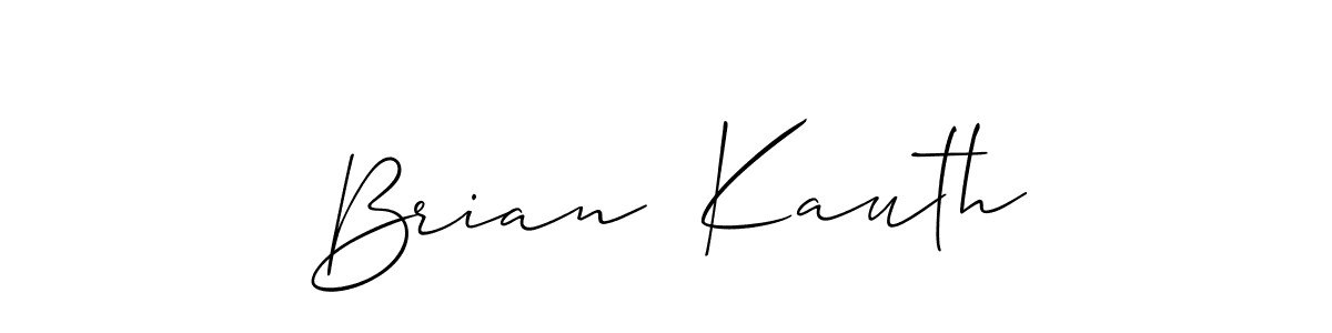 The best way (Allison_Script) to make a short signature is to pick only two or three words in your name. The name Brian  Kauth include a total of six letters. For converting this name. Brian  Kauth signature style 2 images and pictures png