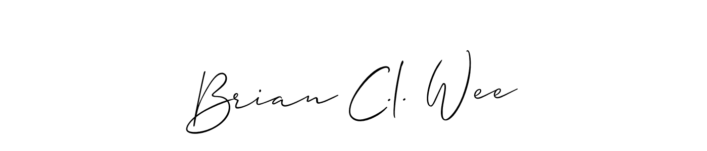 Design your own signature with our free online signature maker. With this signature software, you can create a handwritten (Allison_Script) signature for name Brian C.l. Wee. Brian C.l. Wee signature style 2 images and pictures png