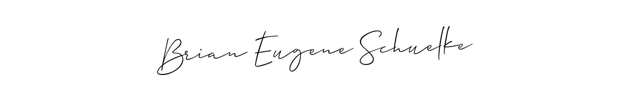 It looks lik you need a new signature style for name Brian Eugene Schuelke. Design unique handwritten (Allison_Script) signature with our free signature maker in just a few clicks. Brian Eugene Schuelke signature style 2 images and pictures png