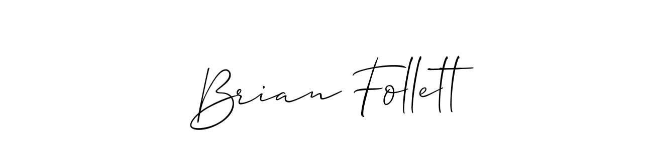 How to make Brian Follett name signature. Use Allison_Script style for creating short signs online. This is the latest handwritten sign. Brian Follett signature style 2 images and pictures png