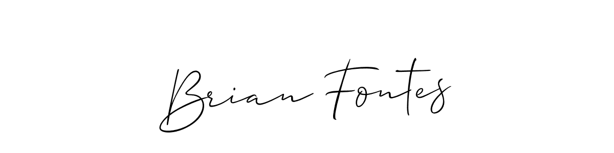 How to make Brian Fontes signature? Allison_Script is a professional autograph style. Create handwritten signature for Brian Fontes name. Brian Fontes signature style 2 images and pictures png