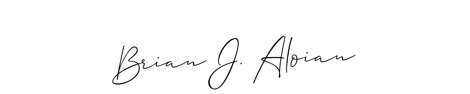 Allison_Script is a professional signature style that is perfect for those who want to add a touch of class to their signature. It is also a great choice for those who want to make their signature more unique. Get Brian J. Aloian name to fancy signature for free. Brian J. Aloian signature style 2 images and pictures png