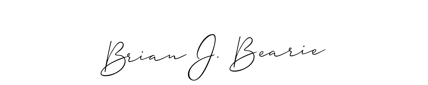 Use a signature maker to create a handwritten signature online. With this signature software, you can design (Allison_Script) your own signature for name Brian J. Bearie. Brian J. Bearie signature style 2 images and pictures png