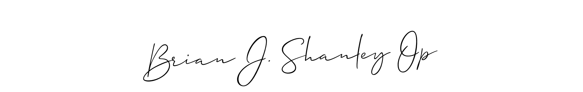 Allison_Script is a professional signature style that is perfect for those who want to add a touch of class to their signature. It is also a great choice for those who want to make their signature more unique. Get Brian J. Shanley Op name to fancy signature for free. Brian J. Shanley Op signature style 2 images and pictures png