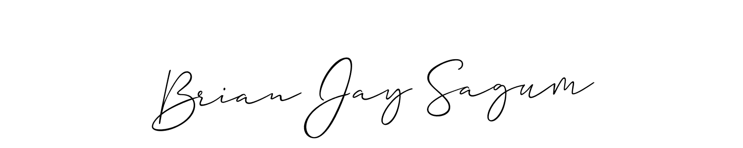 How to make Brian Jay Sagum name signature. Use Allison_Script style for creating short signs online. This is the latest handwritten sign. Brian Jay Sagum signature style 2 images and pictures png