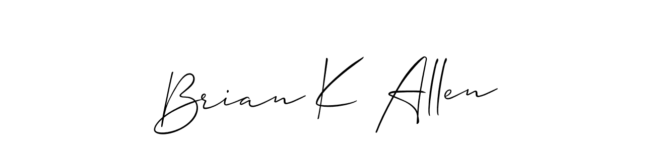 Design your own signature with our free online signature maker. With this signature software, you can create a handwritten (Allison_Script) signature for name Brian K Allen. Brian K Allen signature style 2 images and pictures png