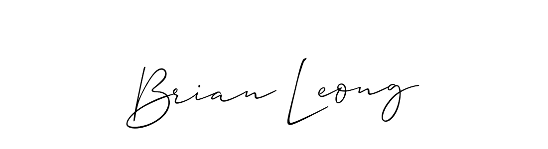 Create a beautiful signature design for name Brian Leong. With this signature (Allison_Script) fonts, you can make a handwritten signature for free. Brian Leong signature style 2 images and pictures png