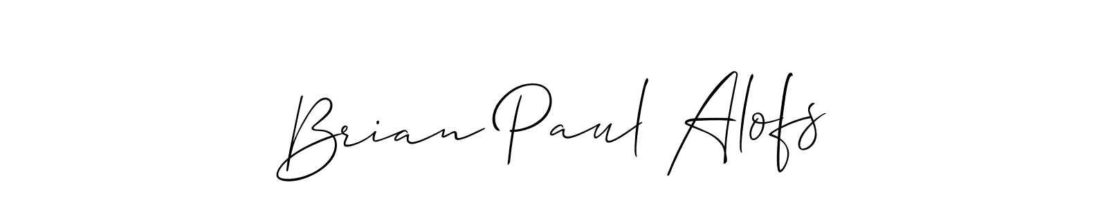 Use a signature maker to create a handwritten signature online. With this signature software, you can design (Allison_Script) your own signature for name Brian Paul Alofs. Brian Paul Alofs signature style 2 images and pictures png